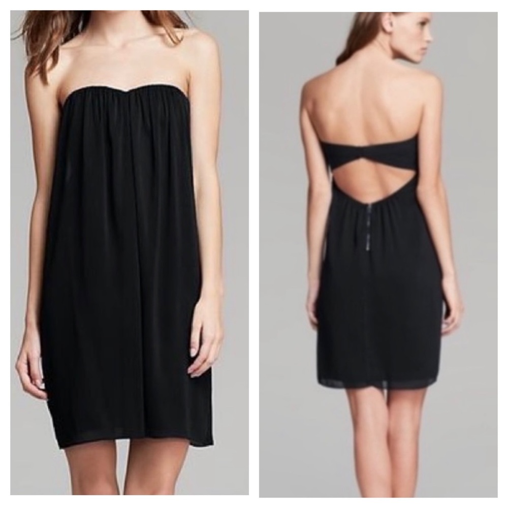 alice + olivia Jazz Strapless Chiffon Dress